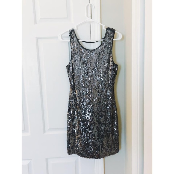 dark grey sparkly dress